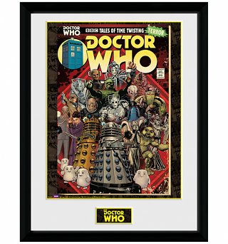 Framed Doctor Who Villians Comic 30 x 40cm Collectors Print Framed Doctor Who Villians Comic 30 x 40cm Collectors Print
