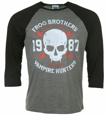 Frog Brothers Vampire Hunters Lost Boys Inspired Grey And Black Raglan Baseball T-Shirt Frog Brothers Vampire Hunters Lost Boys Inspired Grey And Black Raglan Baseball T-Shirt