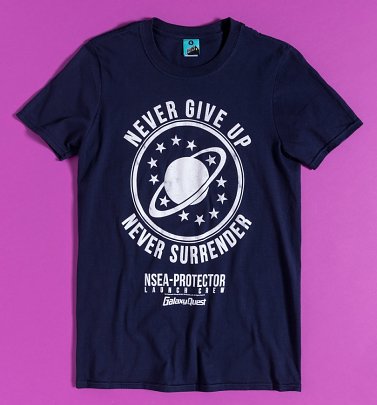 Galaxy Quest Never Give Up Navy T-Shirt