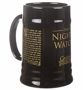 Game Of Thrones Night's Watch Ceramic Stein Mug Game Of Thrones Night's Watch Ceramic Stein Mug