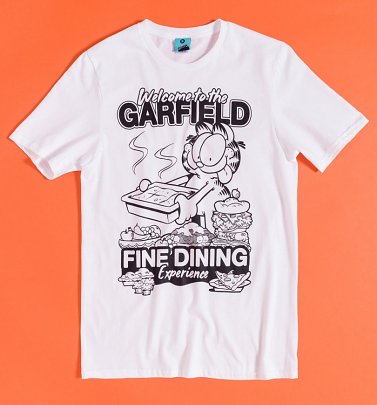 Garfield Fine Dining Experience White T-Shirt