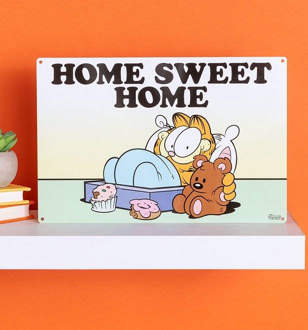 Garfield Home Sweet Home Metal Sign