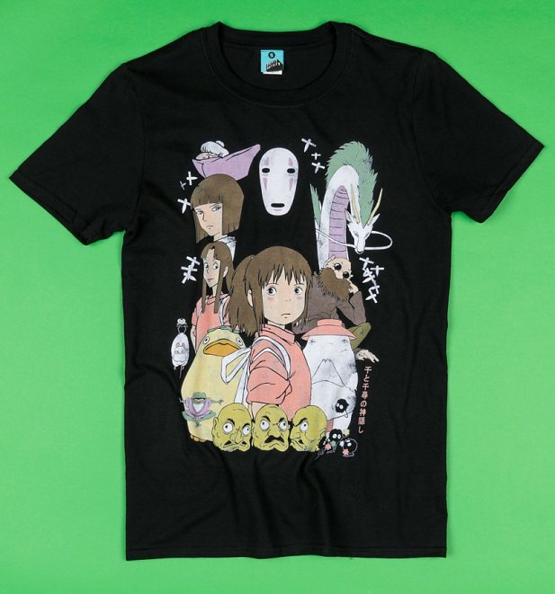 Ghibli Inspired Spirited Away Black T-Shirt