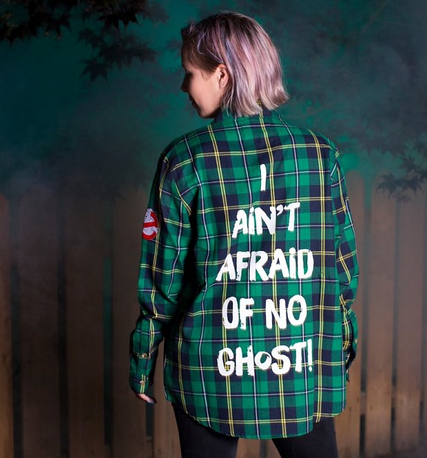 Ghostbusters I Ain't Afraid Of No Ghost Flannel Shirt from Cakeworthy