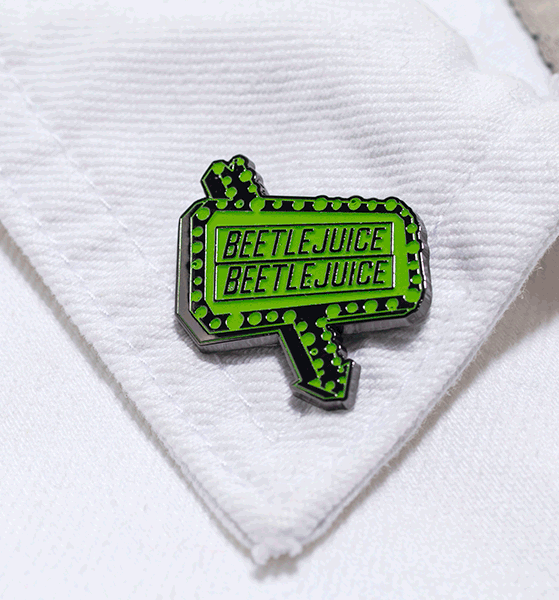 Glow In The Dark Beetlejuice Pin Badge Glow In The Dark Beetlejuice Pin Badge