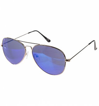 Gold Frame Mirror Lens Aviator Sunglasses from Jeepers Peepers Gold Frame Mirror Lens Aviator Sunglasses from Jeepers Peepers