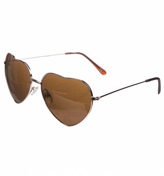Gold Heart Sunglasses from Jeepers Peepers Gold Heart Sunglasses from Jeepers Peepers