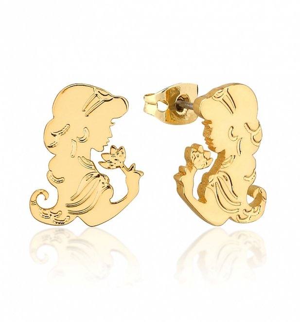 Gold Plated Aladdin Princess Jasmine Stud Earrings Gold Plated Aladdin Princess Jasmine Stud Earrings