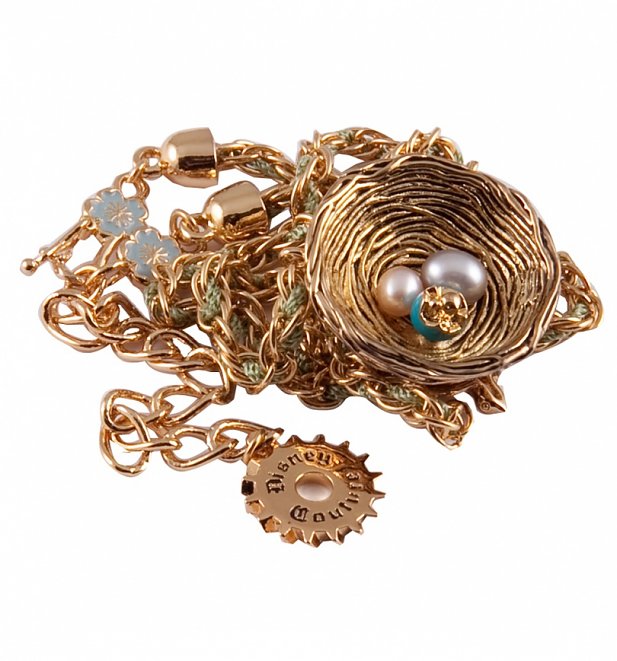 Gold Plated Pixie Hollow Nest Necklace from Disney Couture Gold Plated Pixie Hollow Nest Necklace from Disney Couture