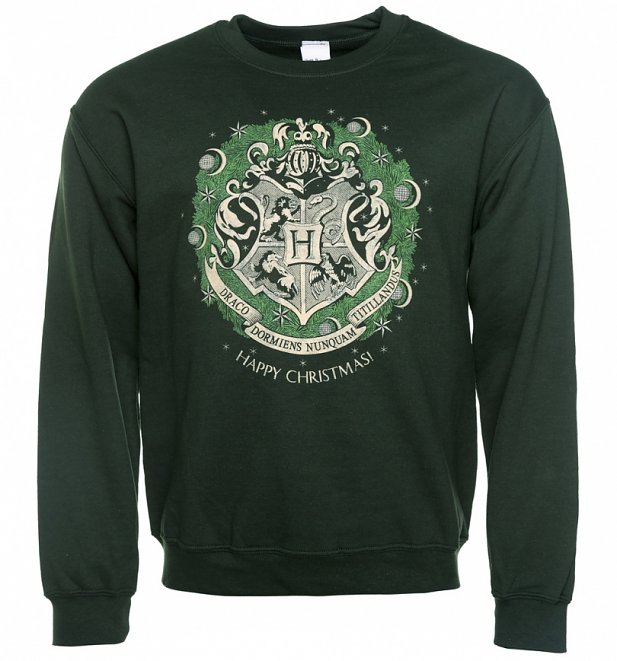 Green Harry Potter Crest Christmas Sweater Green Harry Potter Crest Christmas Sweater