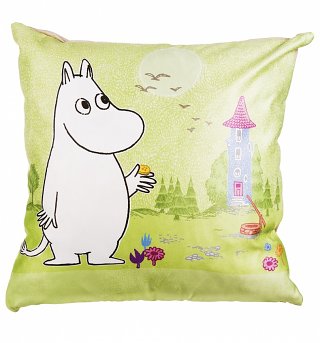 Green Moomin Scene Cushion Green Moomin Scene Cushion