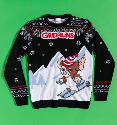 Gremlins Gizmo Skiing Knitted Jumper