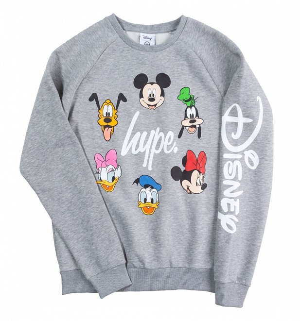 Grey Disney Characters Crewneck Sweater from Hype Grey Disney Characters Crewneck Sweater from Hype