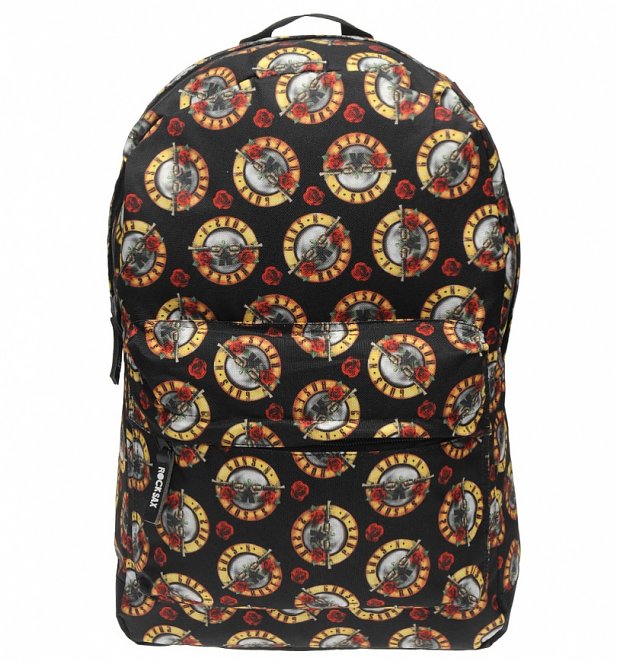 Guns N' Roses Logo Print Backpack by Rock Sax Guns N' Roses Logo Print Backpack by Rock Sax