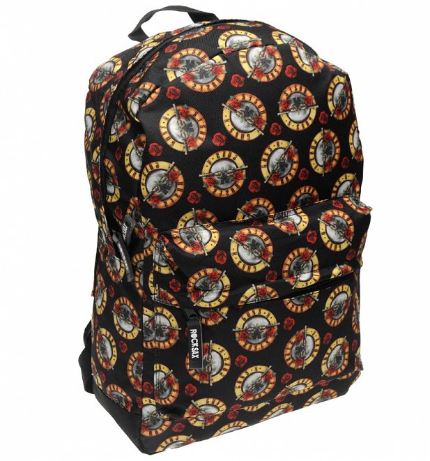 Guns N' Roses Logo Print Backpack by Rock Sax Guns N' Roses Logo Print Backpack by Rock Sax