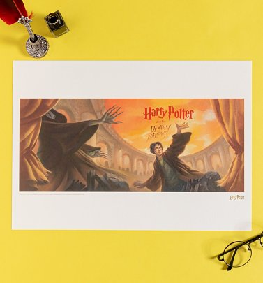 Harry Potter Deathly Hallows Book Cover Art Print