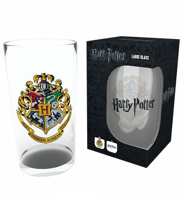 Harry Potter Hogwarts Crest Large Glass Harry Potter Hogwarts Crest Large Glass