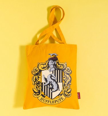 Harry Potter Hufflepuff Crest Yellow Tote Bag