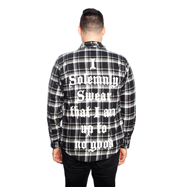 Harry Potter Marauders Map Solemnly Swear Flannel Shirt from Cakeworthy Harry Potter Marauders Map Solemnly Swear Flannel Shirt from Cakeworthy