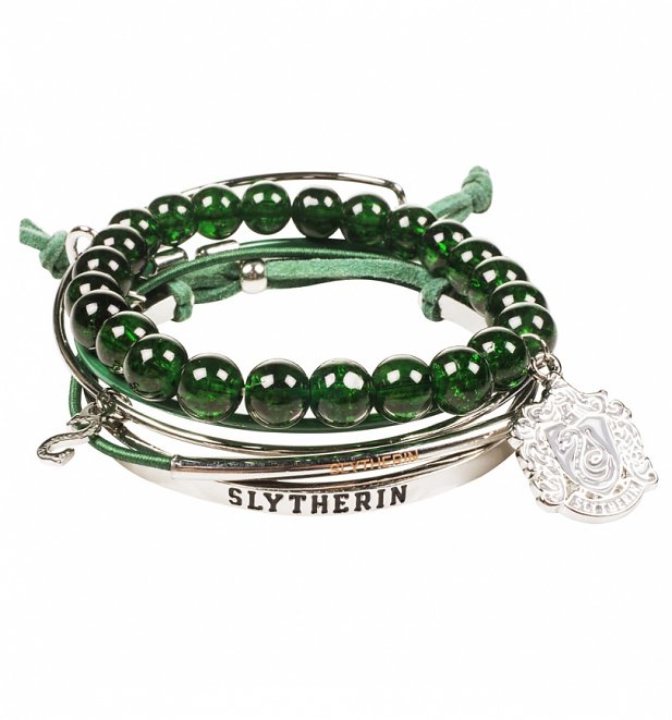 Harry Potter Slytherin Stacking Bracelet Set