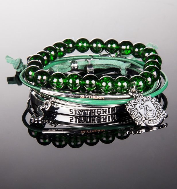 Harry Potter Slytherin Stacking Bracelet Set