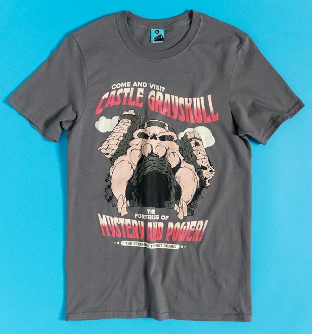 He-Man Come And Visit Castle Grayskull Charcoal T-Shirt