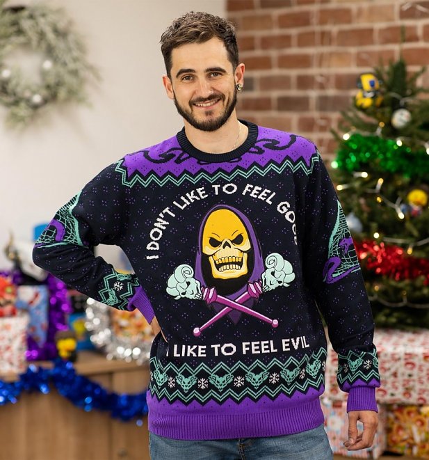 He-Man Skeletor Feel Good Knitted Christmas Jumper He-Man Skeletor Feel Good Knitted Christmas Jumper