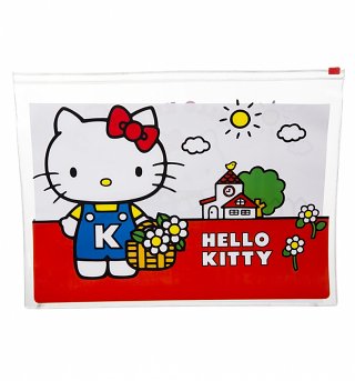 Hello Kitty Vintage A4 Zip Lock Wallet Hello Kitty Vintage A4 Zip Lock Wallet