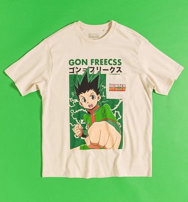Hunter x Hunter Gon Freecss Beige T-Shirt with Pocket
