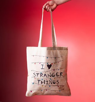 I Heart Stranger Things Inspired Tote Bag I Heart Stranger Things Inspired Tote Bag