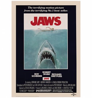 Jaws Movie Poster 11.7" x 16.5" Art Print Jaws Movie Poster 11.7" x 16.5" Art Print