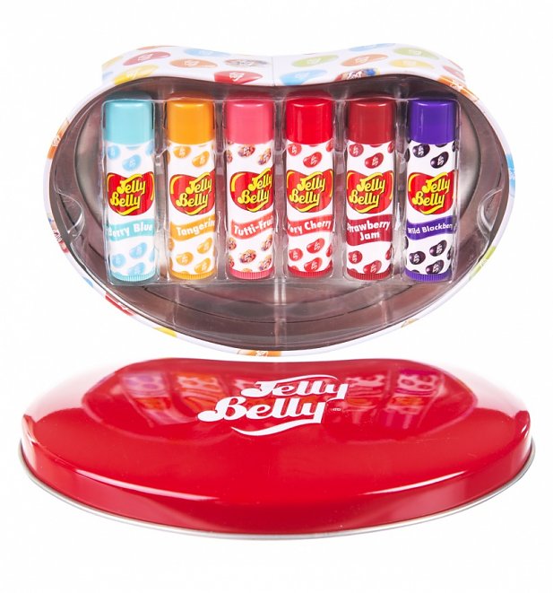 Jelly Belly Set Of 6 Lip Balms Gift Tin