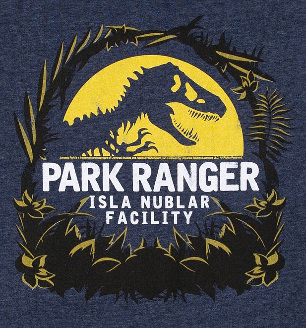 Jurassic Park Isla Nublar Facility Heather Navy Sweater Jurassic Park Isla Nublar Facility Heather Navy Sweater