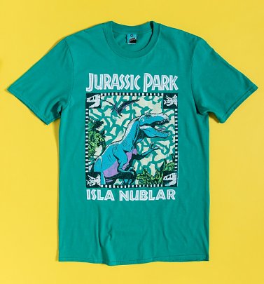 Jurassic Park Retro T-Rex Jade T-Shirt
