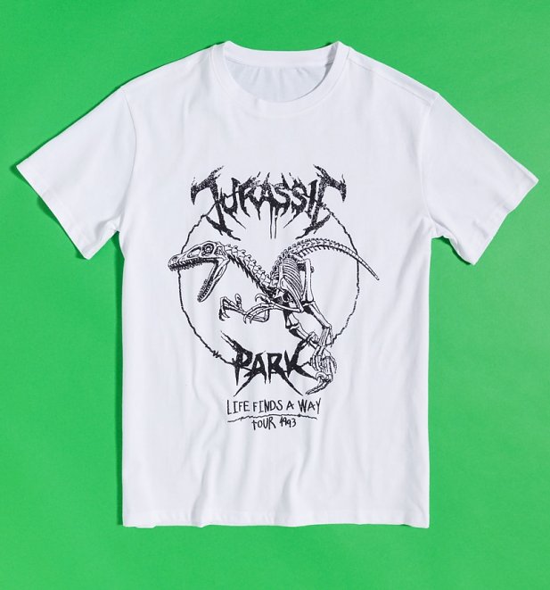 Jurassic World Life Finds a Way White Tour T-Shirt