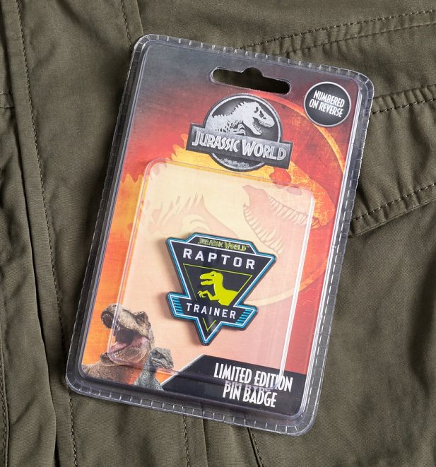 Jurassic World Raptor Trainer Enamel Pin Badge 