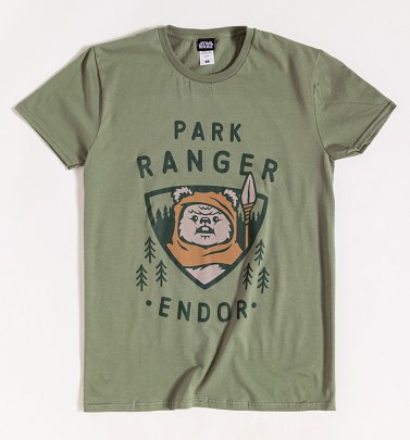 Khaki Star Wars Ewok Endor Park Ranger T-Shirt Khaki Star Wars Ewok Endor Park Ranger T-Shirt