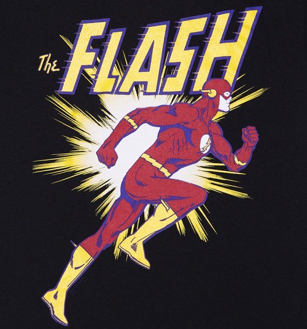 Kids Black DC Comics Flash Running T-Shirt