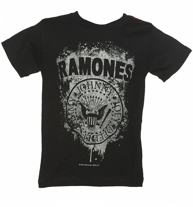 Kids Black Ramones Faded Logo T-Shirt from Amplified Kids Kids Black Ramones Faded Logo T-Shirt from Amplified Kids