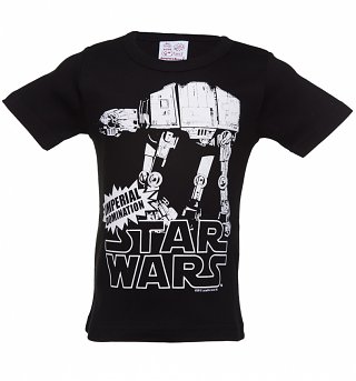 Kids Black Star Wars AT-AT T-Shirt Kids Black Star Wars AT-AT T-Shirt