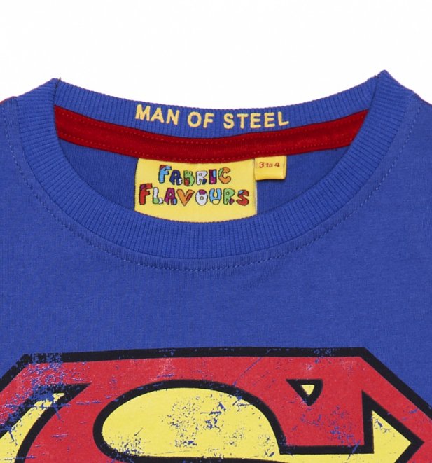Kids Blue DC Comics Superman Logo T-Shirt from Fabric Flavours Kids Blue DC Comics Superman Logo T-Shirt from Fabric Flavours