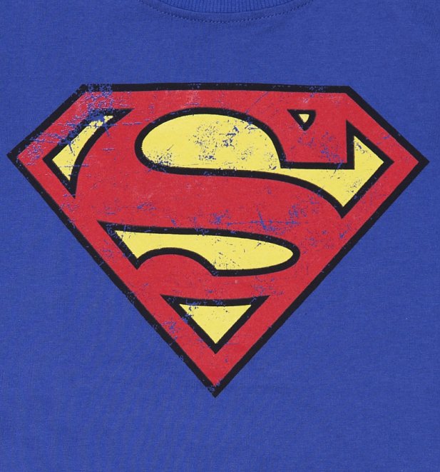 Kids Blue DC Comics Superman Logo T-Shirt from Fabric Flavours Kids Blue DC Comics Superman Logo T-Shirt from Fabric Flavours