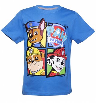 Kids Blue Paw Patrol Characters T-Shirt Kids Blue Paw Patrol Characters T-Shirt