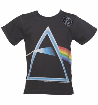 Kids Charcoal Pink Floyd Dark Side Of The Moon Rolled Sleeve T-Shirt from Amplified Kids Kids Charcoal Pink Floyd Dark Side Of The Moon Rolled Sleeve T-Shirt from Amplified Kids