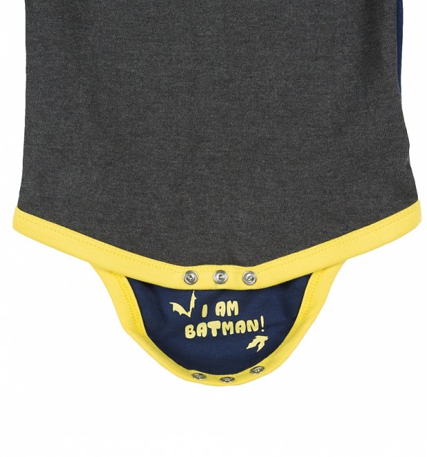 Kids DC Comics Batman Logo Babygrow from Fabric Flavours Kids DC Comics Batman Logo Babygrow from Fabric Flavours