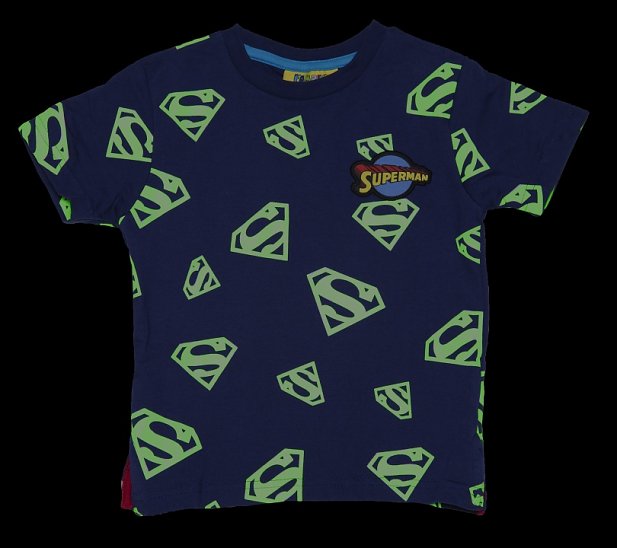 Kids Navy DC Comics Superman Logo Glow In The Dark T-Shirt from Fabric Flavours Kids Navy DC Comics Superman Logo Glow In The Dark T-Shirt from Fabric Flavours
