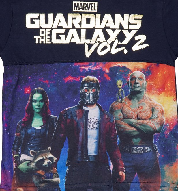 Kids Navy Marvel Comics Guardians Of The Galaxy Vol. 2 Long Sleeved T-Shirt from Fabric Flavours Kids Navy Marvel Comics Guardians Of The Galaxy Vol. 2 Long Sleeved T-Shirt from Fabric Flavours