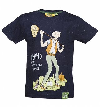 Kids Navy Roald Dahl BFG Dreams T-Shirt from Fabric Flavours Kids Navy Roald Dahl BFG Dreams T-Shirt from Fabric Flavours