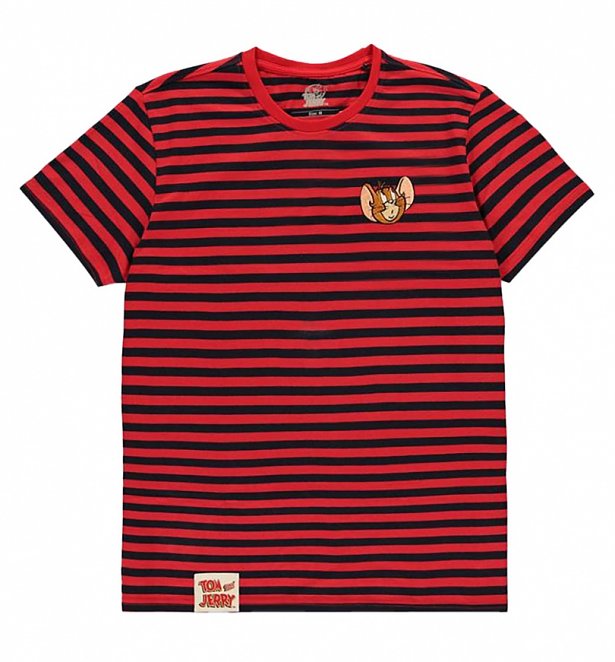 Kids Red and Black Stripe Tom and Jerry Jerry Mini Me T-Shirt from Difuzed Kids Red and Black Stripe Tom and Jerry Jerry Mini Me T-Shirt from Difuzed