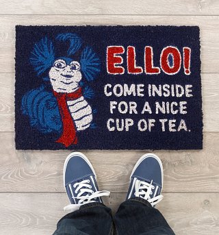 Labyrinth Exclusive Come Inside For A Cup Of Tea Door Mat Labyrinth Exclusive Come Inside For A Cup Of Tea Door Mat